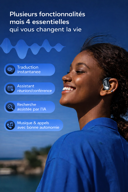 Avec les 🎧 Écouteurs de Traduction AI BUDS M75 - Interagissez dans toutes les langues dès maintenant🚀