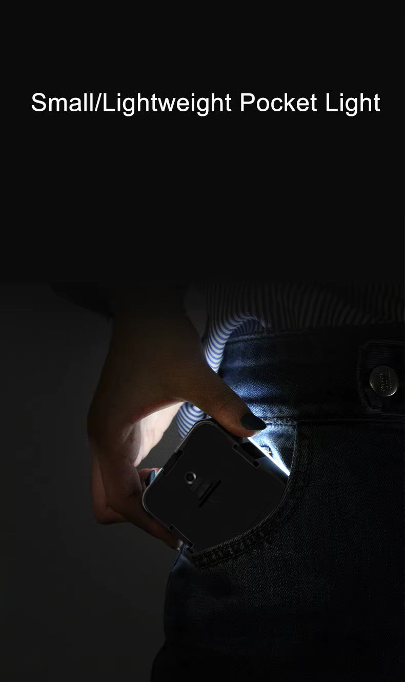 Mini Lampe Vidéo LED RGB – Fini les vidéos sombres, captez l’attention dès la 1ʳᵉ seconde !✨