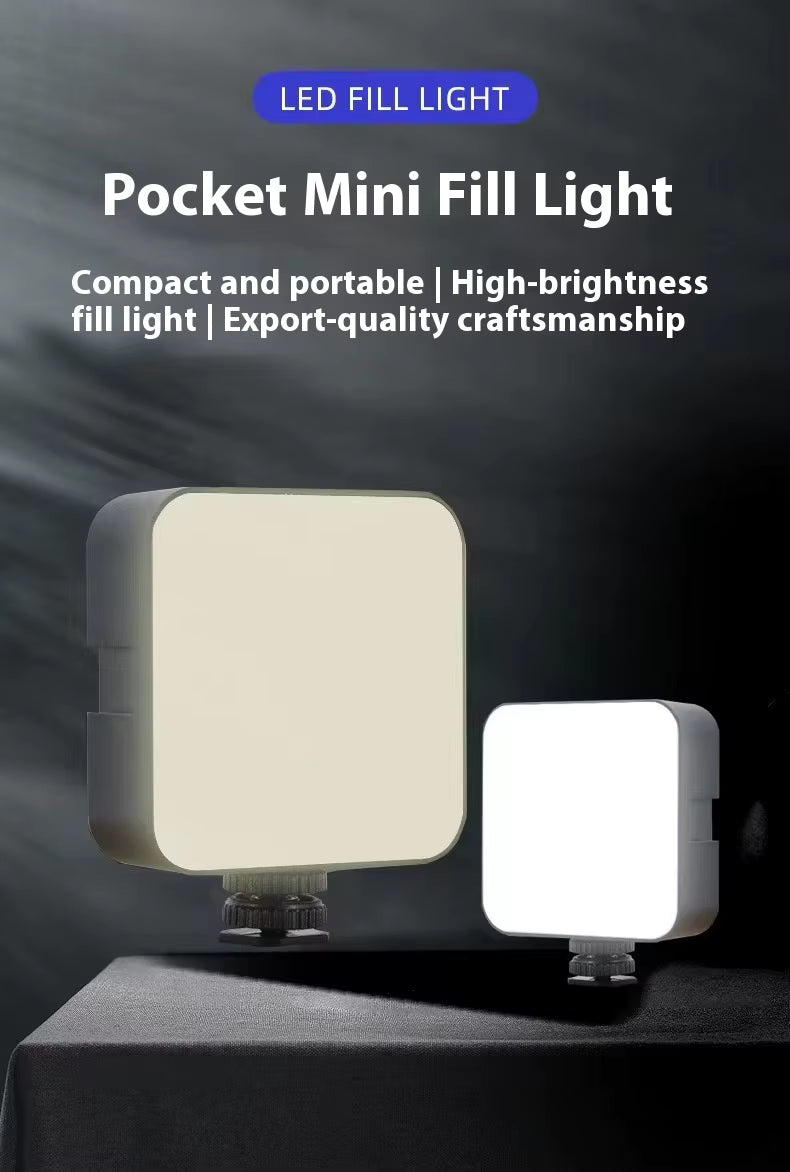 Mini Lampe Vidéo LED RGB – Fini les vidéos sombres, captez l’attention dès la 1ʳᵉ seconde !✨